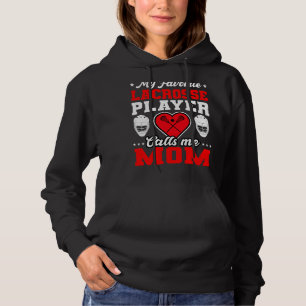 Moletom Meu jogador favorito de lacrosse me chama de mãe
