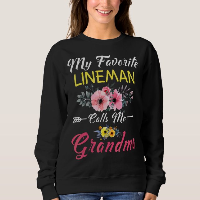 Moletom Meu Lineman Favorito Me Chama Avó Flores Mothe (Frente)