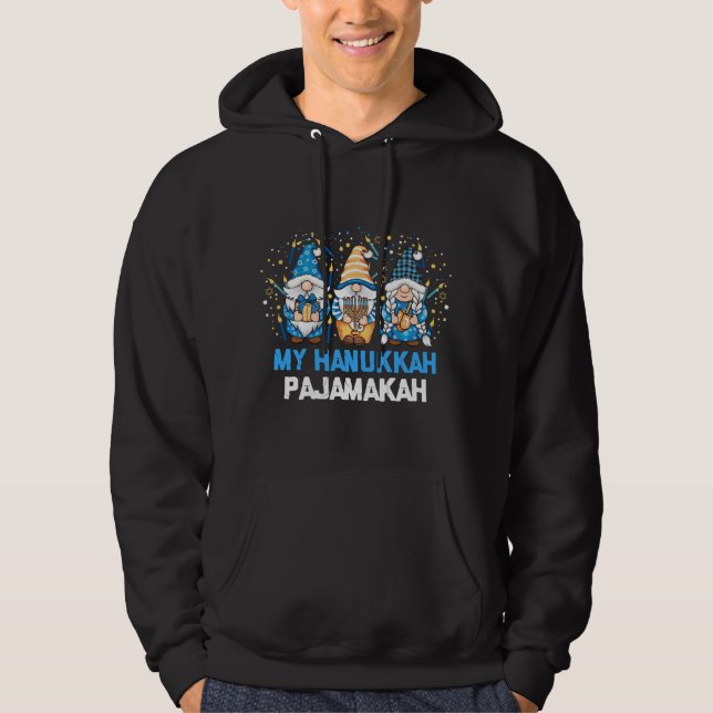 Moletom Meu Nó Judeu Hanukkah Pajamakah Gnomos Channukah (Frente)