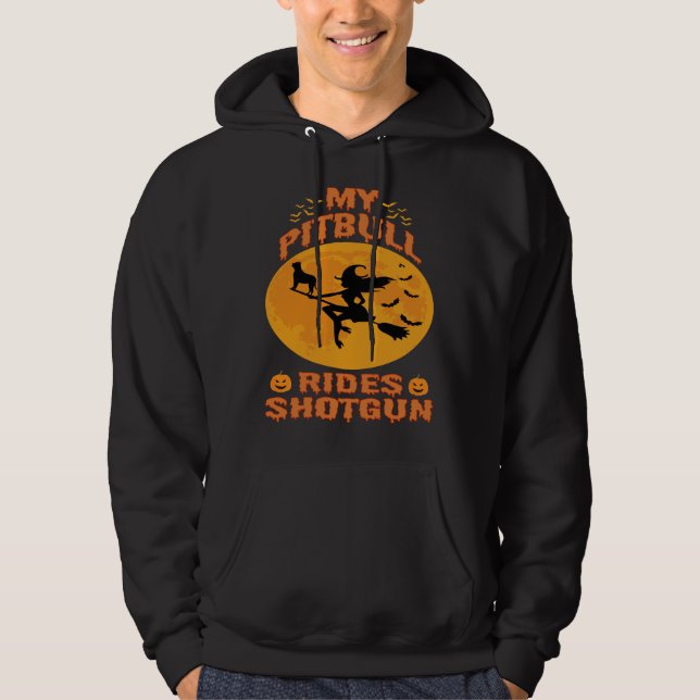 Moletom Meu Pitbull Divide Shotgun Halloween (Frente)