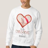 Meu Primeiro Natal Como Papai Amor Coração Bebê Fo
