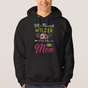 Moletom Meu Soldador Favorito Me Chama Família Flores Mãe