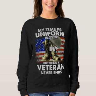 Moletom Meu Tempo Na Uniforme Acabou, Mas Ser Um Veterano