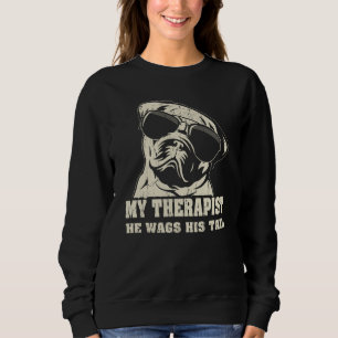 Moletom Meu Terapeuta Ele Balança o Rabo Pug
