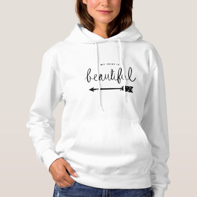 Moletom Meu tribo é Hoodie rústico bonito das setas (Frente)