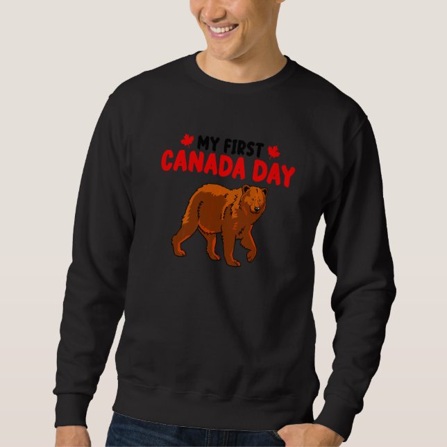 Moletom Meu Urso De 1rua Do Canadá Com Folha De Maple Cana (Frente)