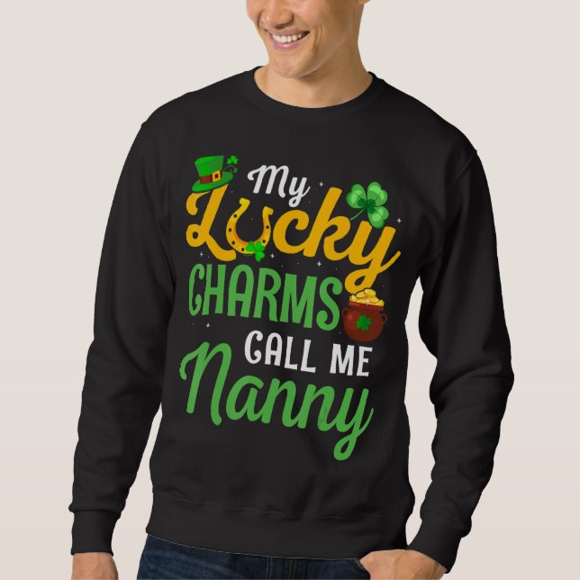 Moletom Meus Charmes Sortudos Me Chamam De Mãe Dia de São  (Frente)
