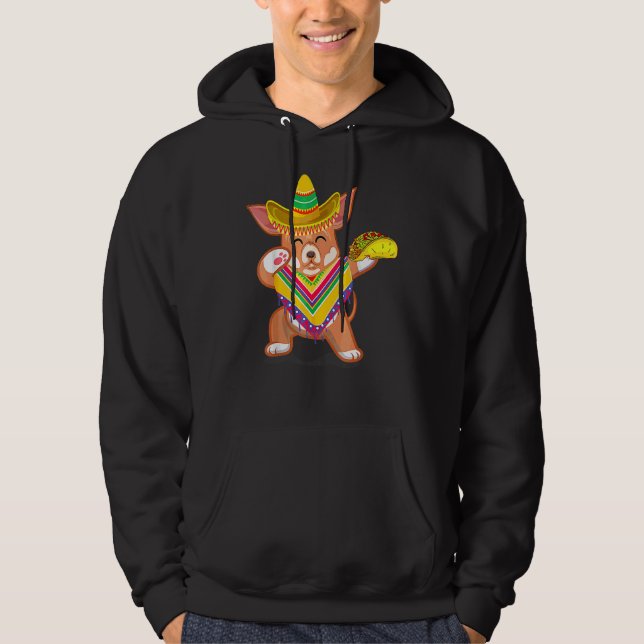 Moletom Mexicano Dabbing Chihuahua Cinco De Mayo Poncho So (Frente)