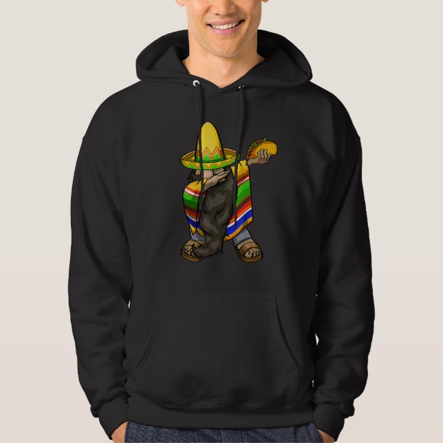 Moletom Mexicano Dabbing Gnome Cinco De Mayo Poncho Sombre (Frente)