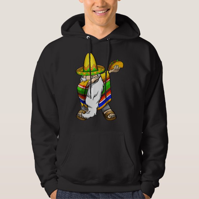 Moletom Mexicano Dabbing Gnome Cinco De Mayo Poncho Sombre (Frente)