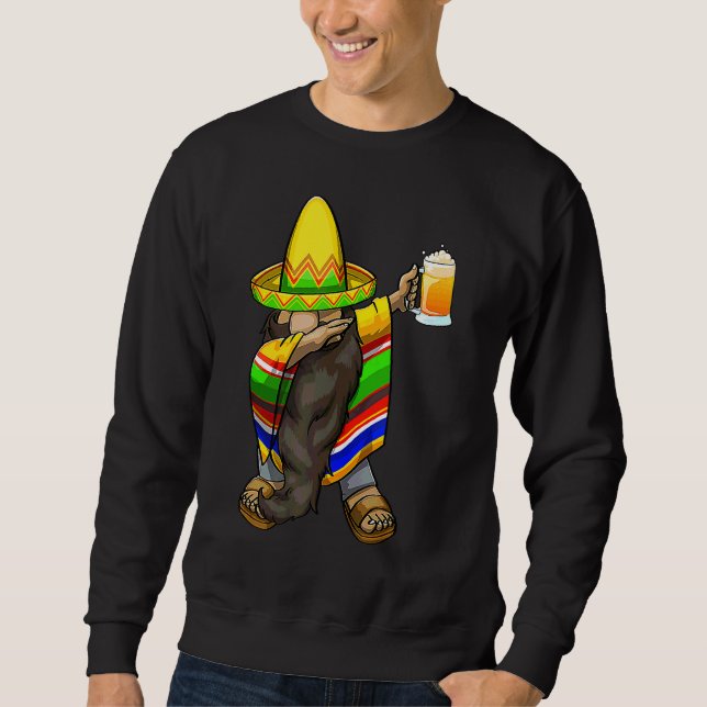 Moletom Mexicano Dabbing Gnome Cinco De Mayo Poncho Sombre (Frente)