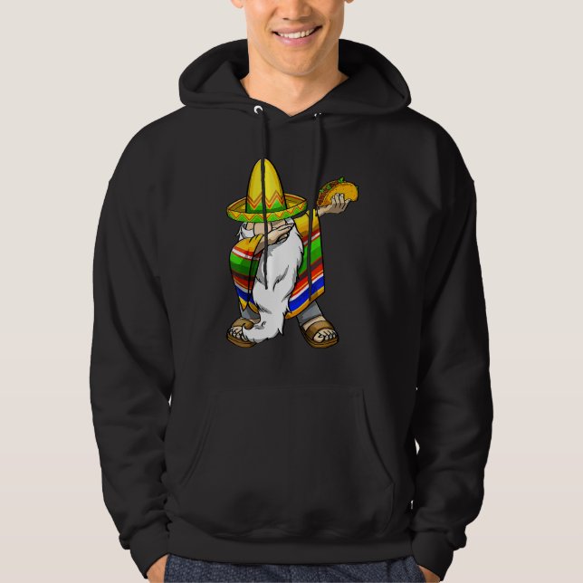Moletom Mexicano Dabbing Gnome Cinco De Mayo Poncho Sombre (Frente)