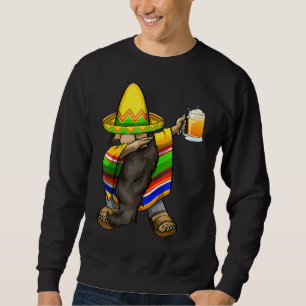 Moletom Mexicano Dabbing Gnome Cinco De Mayo Poncho Sombre