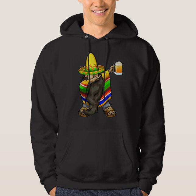 Moletom Mexicano Dabbing Gnome Cinco De Mayo Poncho Sombre (Frente)