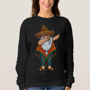 Moletom Mexicano Dabbing Gnome Cinco De Mayo Poncho Sombre