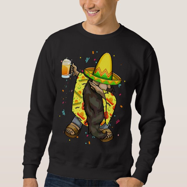 Moletom Mexicano Dabbing Gnome Cinco De Mayo Sombrero Beer (Frente)