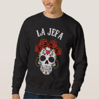 Mexicano La Jefa Sugar Skull Roupa Dia De Los Mue