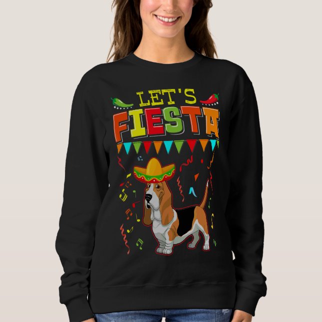 Moletom México Cinco de Mayo Fiesta - Vamos Fiesta Basset (Frente)