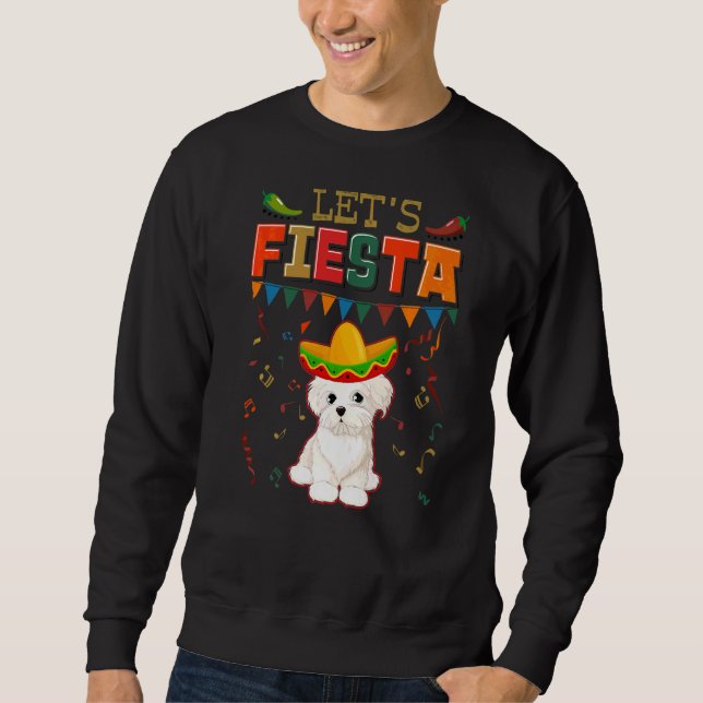 Moletom México Cinco de Mayo Fiesta Vamos Fiesta Maltês (Frente)