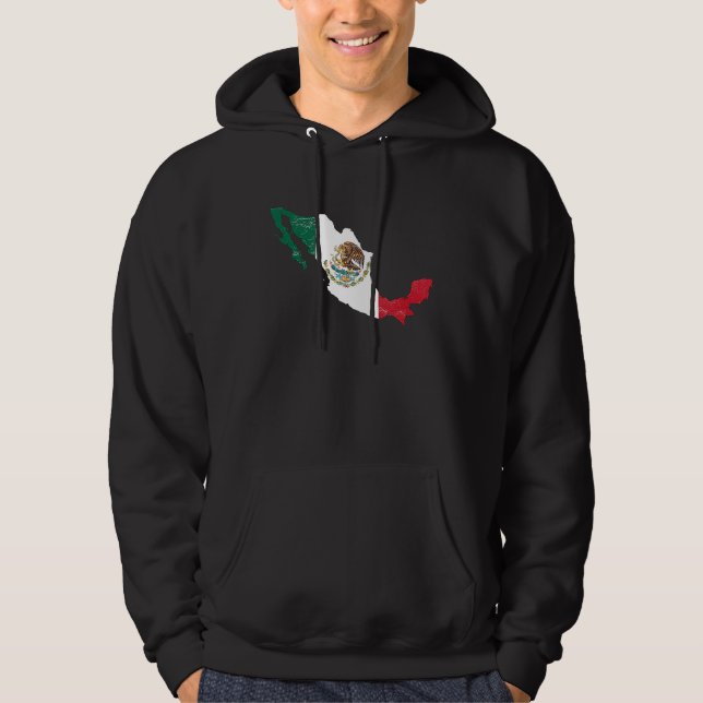 Moletom Mexico flag with Mexican map distressed (Frente)