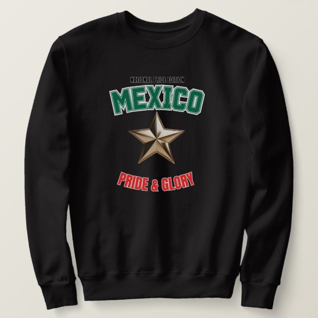 Moletom Mexico National Pride Men's Basic Sweatshirt (Frente do Design)