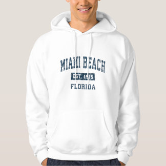 Moletom Miami Beach Florida FL Vintage Sports Design Navy 