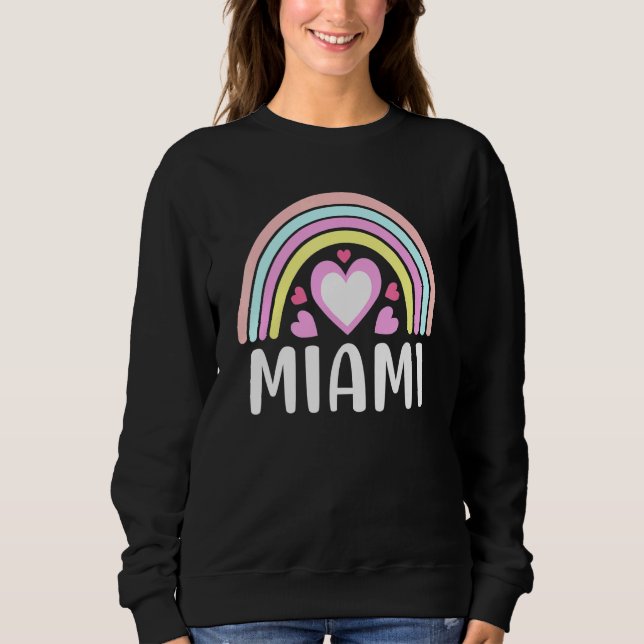 Moletom Miami Florida for Women Rainbow Hearts (Frente)