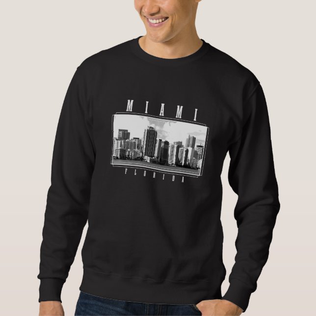 Moletom Miami Skyline Florida Pride Vintage Miami (Frente)