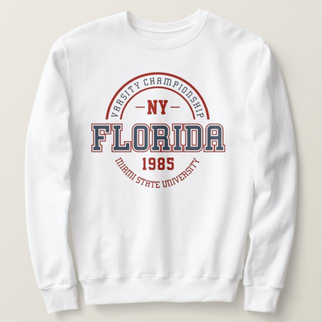 Moletom Miami State Florida University varsity athletic  (Frente do Design)