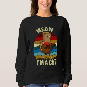 Moletom Miau Sou um Gato Dabbing Peru Gato Falso Dia de Aç