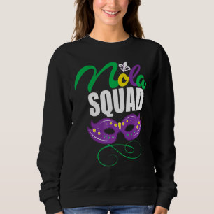 Moletom Miçangas da Mardi Gras Nola Squad New Orleans Loui
