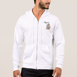 Moletom Michigan Paw imprime capuz masculina