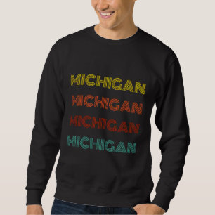 Moletom Michigan Retro Typografia American State