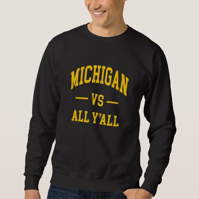 Moletom Michigan vs All Y - Throwback Design - Clássico (Frente)