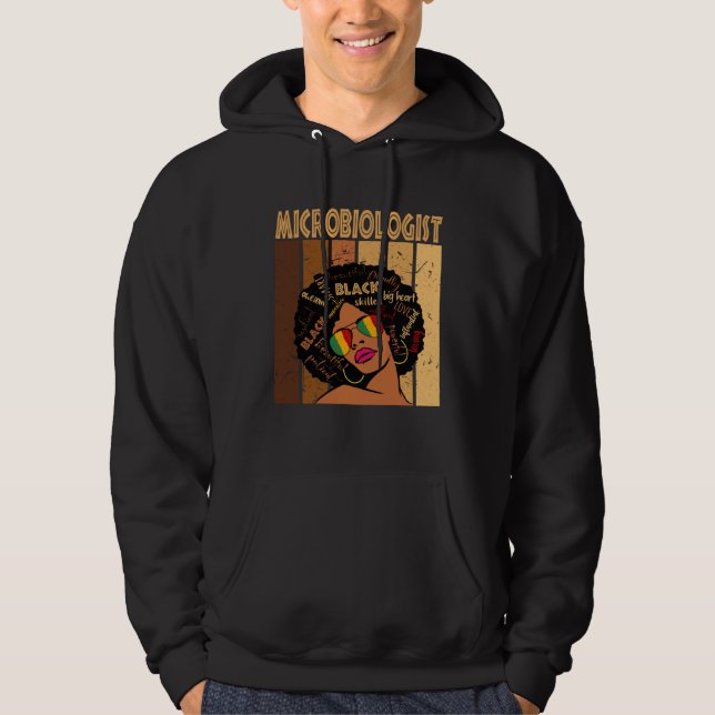 Moletom Microbiologist Afro African American Black History (Frente)
