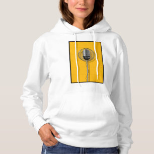 Moletom Microfone Retro em Amarelo Ousado