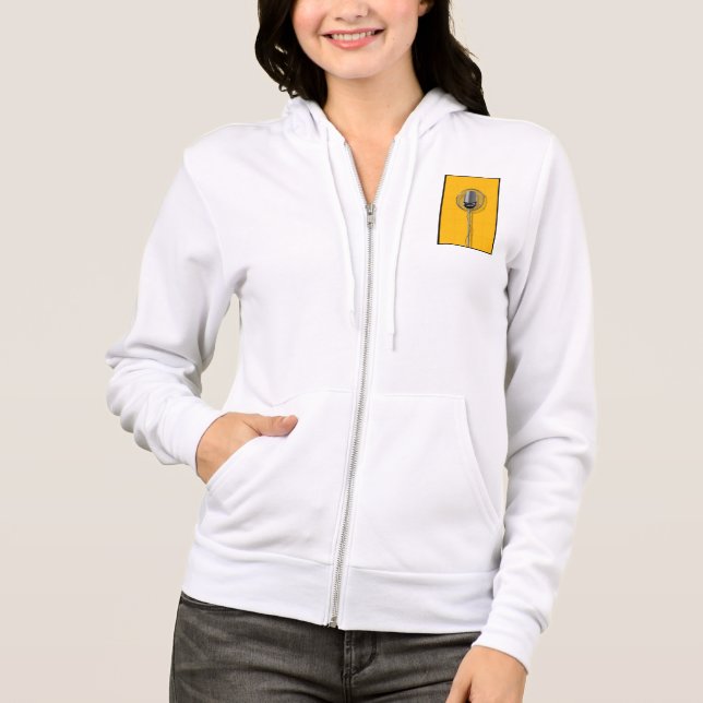Moletom Microfone Retro em Amarelo Ousado (Frente)