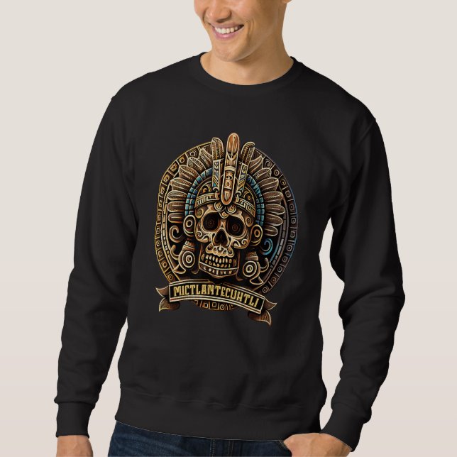 Moletom Mictlantecuhtli Aztec God Of Death Skull (Frente)