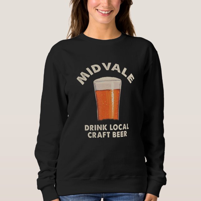 Moletom Midvale Drink Local Beer Utah Bebendo Ut Al (Frente)