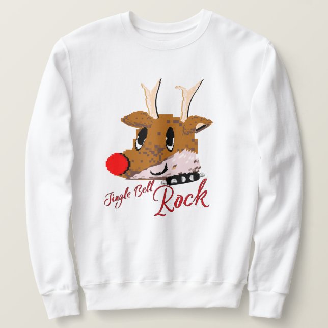 Moletom Mikitiez jinglebellrock punk gothmas reindeer  (Frente do Design)