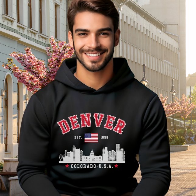 Moletom Mile High City Skyline Illustration (Criador carregado)