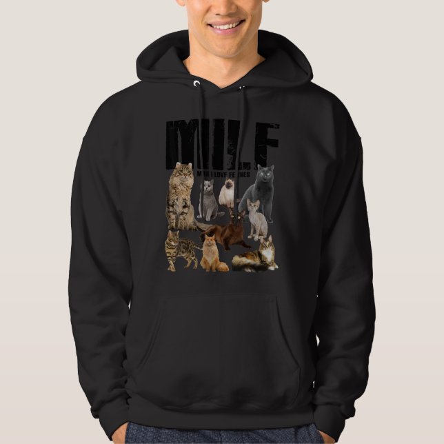 Moletom Milf Man I Love Felines Pixel (Frente)