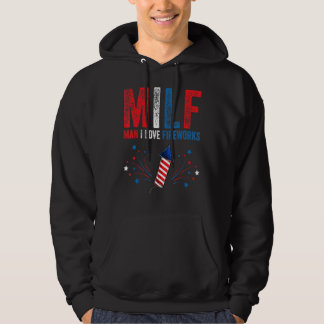 Moletom Milf Man I Love Fireworks American 4 de julho Me