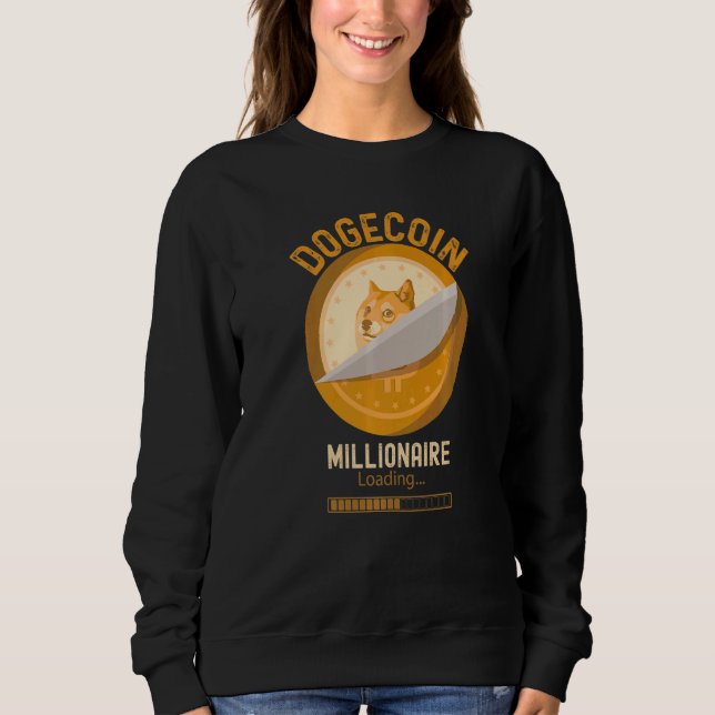 Moletom Milionário Dogecoin Carregando Criptomoeda Criptom (Frente)