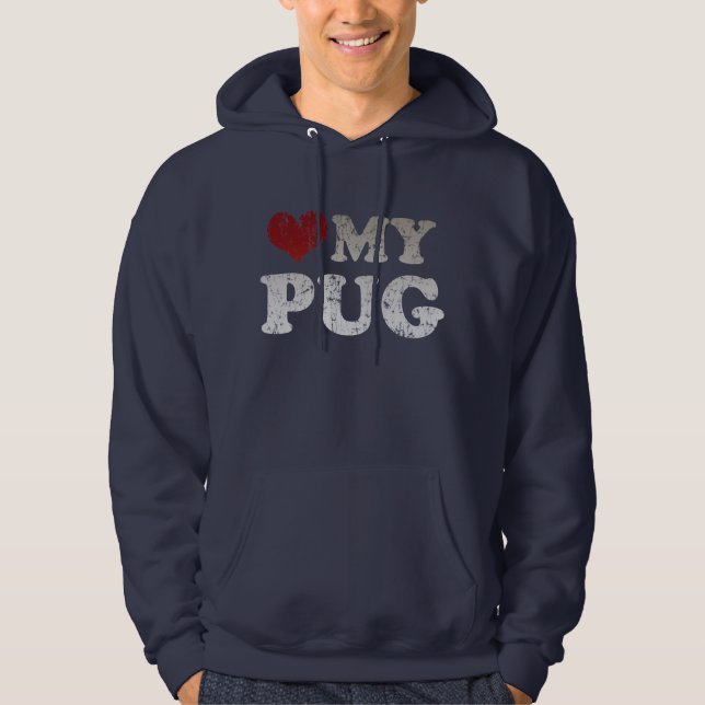 Moletom Mim coração meu Pug (Frente)