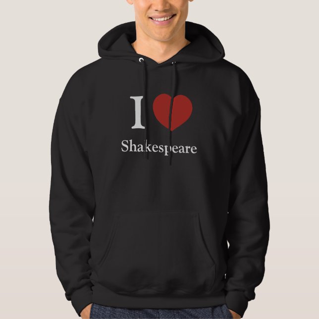 Moletom Mim coração Shakespeare (obscuridade encapuçado) (Frente)