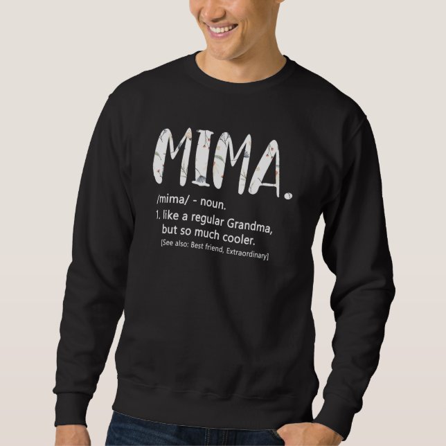 Moletom Mima  for Women Mothers Day idea Cute Grandma Mima (Frente)