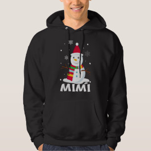 Moletom Mimi Snowman Papai noel a Família Matriz de Natal