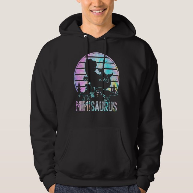 Moletom Mimisaurus Dinosaur Mimi De 3 Crianças Tie Dye Sun (Frente)