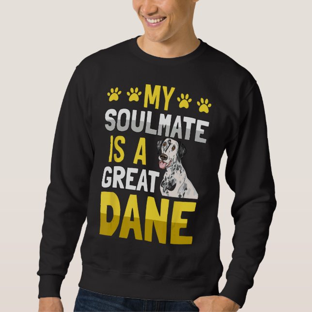 Moletom Minha alma gêmea é um ótimo cão de dança engraçado (Frente)